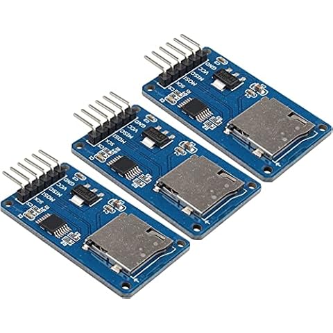 HALJIA 3 PCS SPI Reader Micro SD Memory Card TF Memory Card Shield Module Read Write Data Compatible with Arduino Raspberry Pi Cover