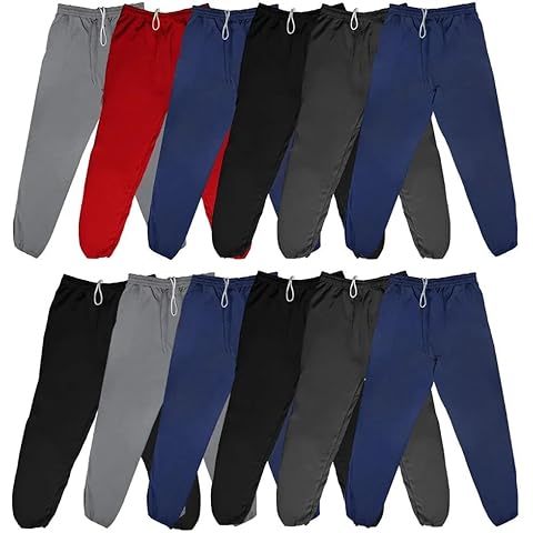 BILLIONHATS 24 Pack Mens Jogger Sweatpants, Assorted Colors & Sizes from S,M,L,XL,2XL, Great for Homeless Shelter Donations Cover