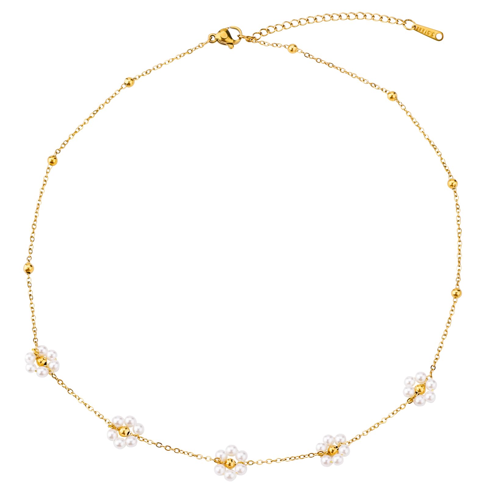 Brillenkette Mit Blumen-Perlen - Anti-Rutsch Umhängeband Für Brillen