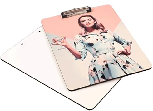 A4 Sublimation PU Leather Clipboard Blanks for Custom Printing 2 Pack | Durable thick design, heat press printable, perfect for daily office & school
