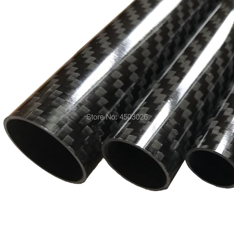 3K Carbon Fiber Tube ?Twill Matte ?Length 1000mm?Wall Thickness ?1mm?Calibre?26mm-45mm, High strength full carbon fiber tube Carbon fiber square tube(45x43x1000mm 2pcs)