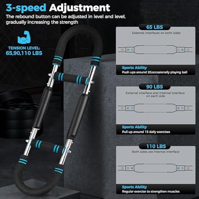 Twister Arm Trainer for Men, Adjustable Chest Workout Equipment 65-110Lbs, Chest Trainer Equipment for Men, Shoulder Muscle Training Fitness Equipment, Chest Clip Muscle & Arm Strength