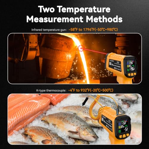 Image of Infrared Thermometer Gun -58F to 1796F, 50:1 Temperature