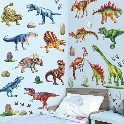 8 láminas de vinilos de dinosaurios acuarela 9.8x13.8 pulg miniatura 5