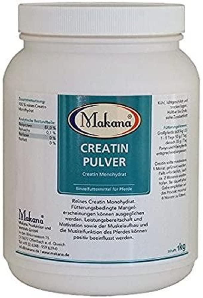 Makana Creatina (creatina) en Polvo para Caballos, Lata de 1 kg