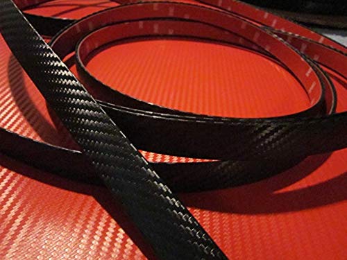 Custom Cut To Fit Black Carbon Fiber Side Door Exterior Molding Guard Trim Kit