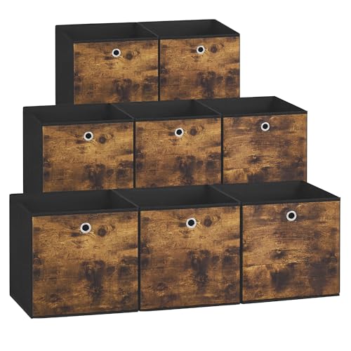 SONGMICS Aufbewahrungsbox, 8er Set, Ordnungsboxen, Faltbox, 33 x 33 x 33...