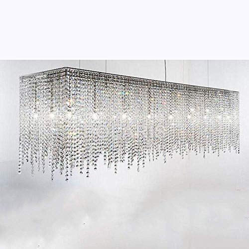 Preisvergleich Produktbild NBVCX Wohnaccessoires Zeitgenössische LED K9 Kristall Kronleuchter Beleuchtung Hängelampen / Lampen für Villa Esszimmer und Hotel Dekoration Top Clear Crystals L180CMxB15CMxH40CM