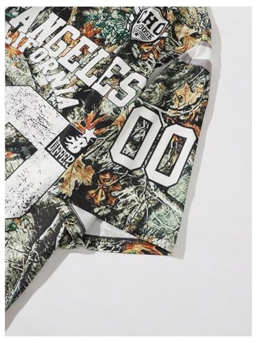 WDIRARA Men's Y2k Camo Print Jersey Shirt Graphic Crew Neck Short Sleeve Baggy Tees Tops Streetwear4