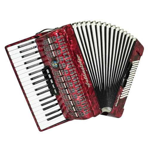 Weltmeister Caprice Accordion 96 Bass, German Accordian Instrument, New Straps and Soft Case for Gift, Original Keyboard Piano Acordeone, 2651