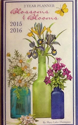 2015 – 2016 Planificador de bolsillo diario semanal – Calendario mensual – Nombramiento, sesión, & Calendario de computadora (Blossoms & Blooms – )