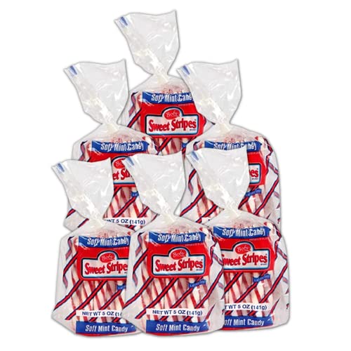Peppermint Sticks Bulk Candy Bundle. Includes 6-5 Oz Bags Of Bobs Sweet Stripes Soft Peppermint Sticks Candy In A Bellatavo Box! Made With All Natural Peppermint! Comes With A Bellatavo Fridge Magnet! #TOP9