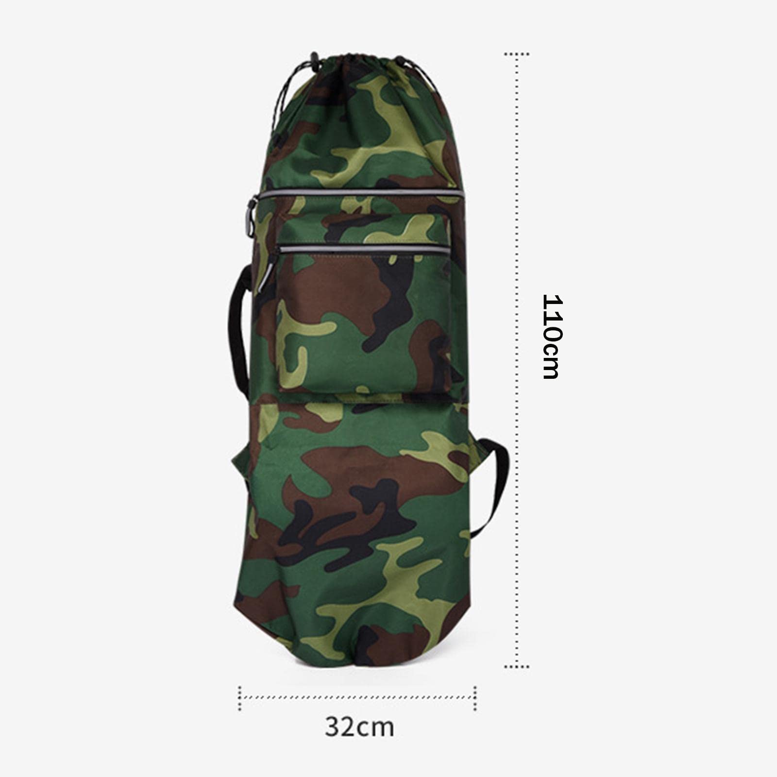 Milageto Oxford Skateboard Zaino Borsa a Tracolla Resistente all'Acqua Borsa a Tracolla Pieghevole con Manico Portante Longboard Custodia per Viaggi Donna Uomo