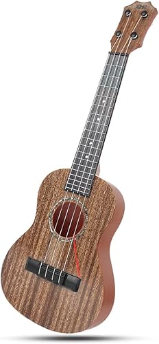 Miniatura 1 de Raimy Guitarra ukelele de 21 pulgadas para niños, 4 cuerdas, mini guitarra para niños, instrumentos musicales, juguetes educativos con púas para