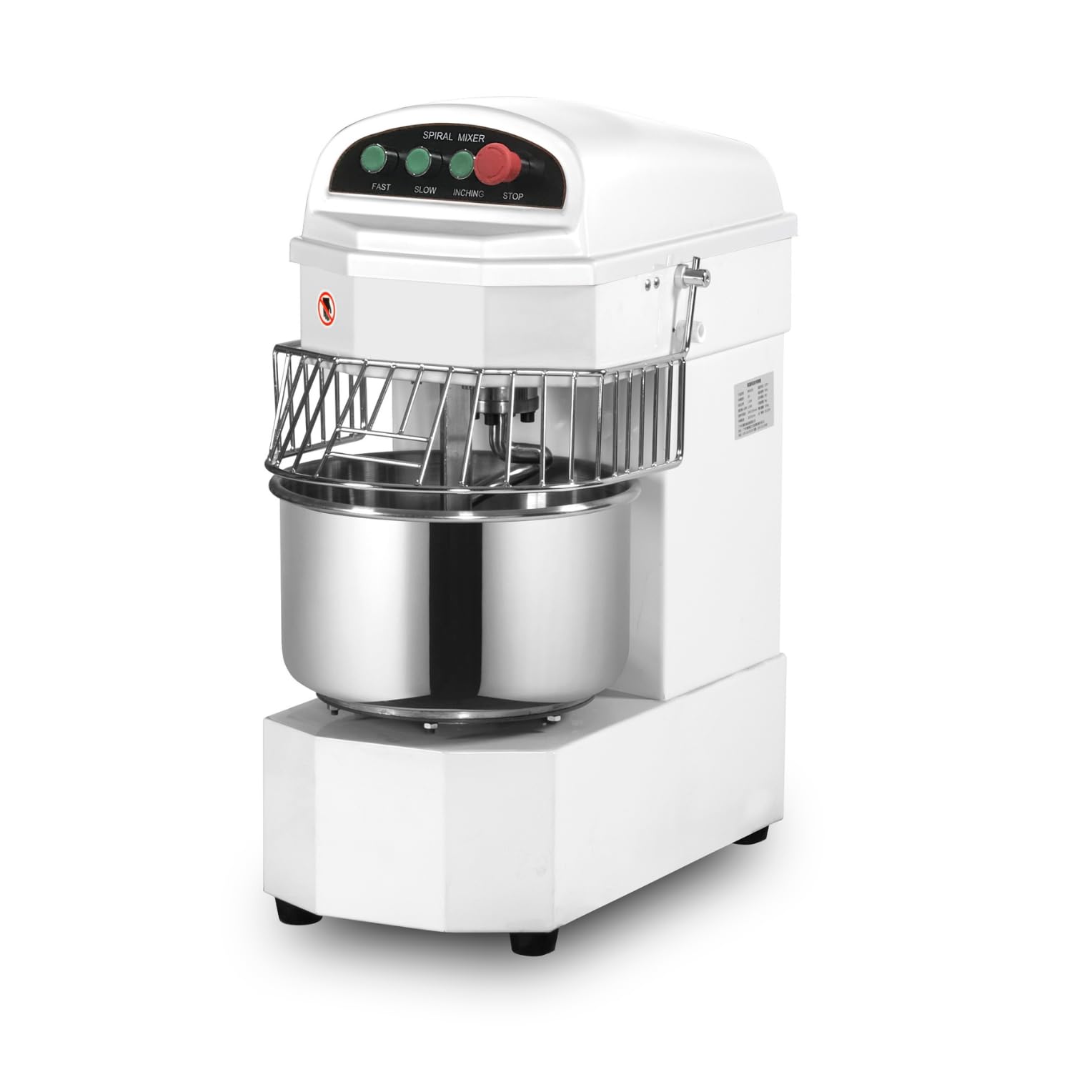 Amasadora de masa profesional de 20 litros – 2 velocidades – Tanque fijo – Monofásico 230 V – 1100 W
