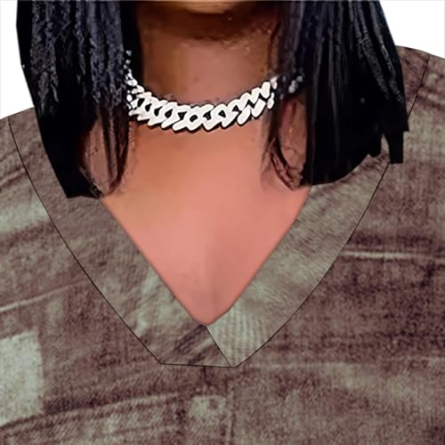 Image of SUZONANA Plus Size Denim Print Maxi Dresses for Curvy Women Casual Blue Jean Dress Summer Short Sleeve Tshirt Western Cowgirl Outfits XL