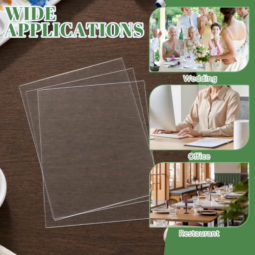 Image of TKOnline 14 PCS Plexiglass Sheets, 8 inch x 10 inch x 0.02 Clear PET Sheet Panels, Clear Acrylic Plastic Sheet for Picture Frame, Invitations, Poster Frames Plastic Board