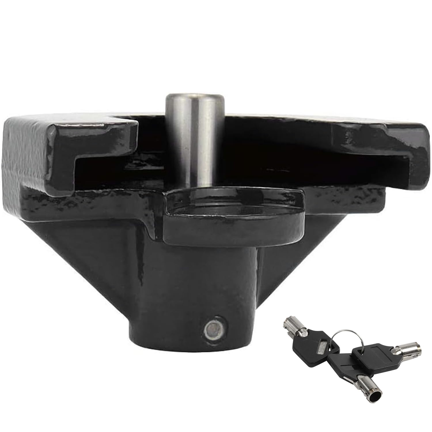 U-TLS2: 2'' RV Lock/Trailer Coupler Lock/Boat Trailer Lock - Secure Your 2'' Coupler with Flat Lip - Ultimate Protection for Trailers and RVs - Push & Lock System Security