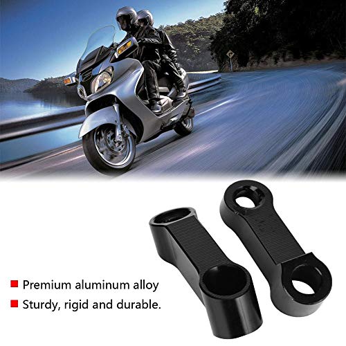 Adattatore per Specchietti Retrovisori Moto, in Alluminio, Filettatura 8/10mm, Alzatesta per Specchie