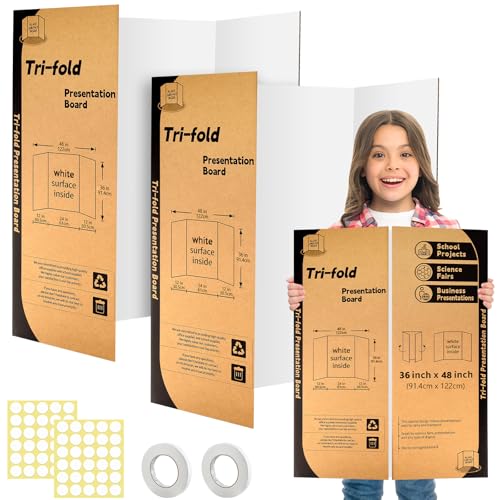 2 Pack Trifold Poster Board 48