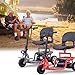 NEW-SKRT Compact Mobility Scooter for Seniors Adults, 3 Wheels Electric Scooter with Detachable Battery, Rotatable Seat and Foldable Handlebar, Led lights, 300lb Weight Capacity, Charger Included (BK)