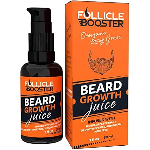 Beard Growth Oil - 1Fl Oz - Growing Serum That Softens & Strengthens Beards and Mustaches - Facial Hair Treatment Treatment Infused with Biotin Capilia Longa Niacinamide and 100% Natural Ingredients Cover