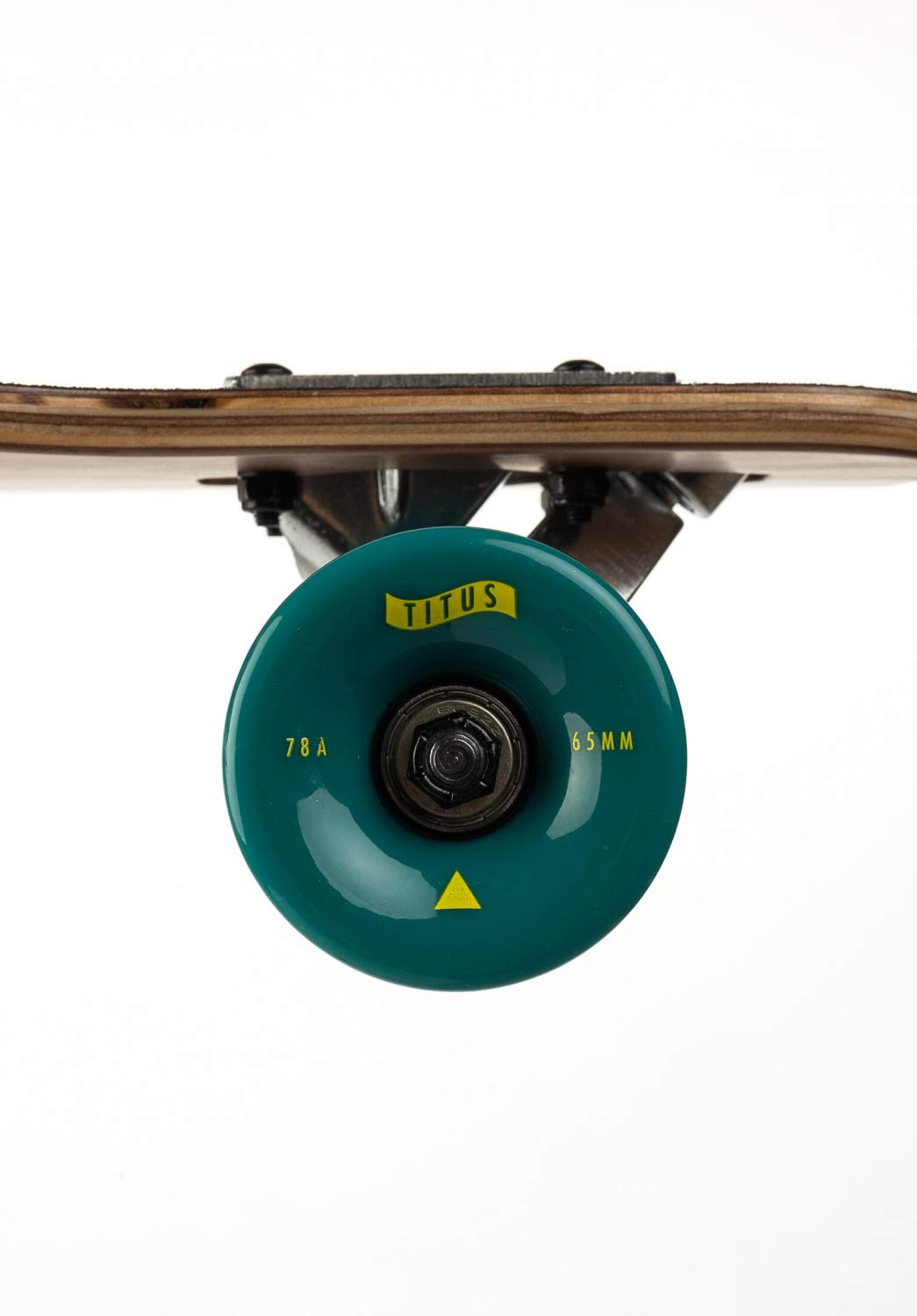 TITUS Longboard Triangle DT Kids : Brown-Blue-Yellow / 8.25, Unisex, Jugendliche und Erwachsene, Profi und Anfänger, Longboard mit großem Fahrspaß, Longboard