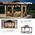 Modern Shade Hardtop Gazebo 10' x 12' with 4 LED Lights, Outdoor Gazebo with Galvanized Steel Double Roof?Four Seasons Pavilion with USB Charging Port Deck, Netting and Curtains for Patios
