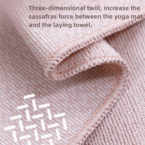 Yoga Towel Yoga Mat Towel Non Slip Hot Yoga Towel Quick Dry Fitness Mats Towel Ultra Soft and Sweat Absorbent Grip Dot Washable Grip Towels With Free Mesh Carry Bag - Image 4