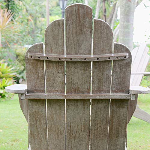 Cambridge Casual Arie Adirondack Chair, Teak Wood/Weathered Gray #TOP2