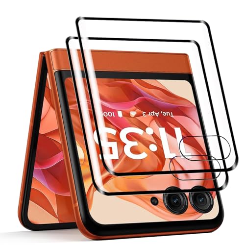 Deekeewe 2 Pack for Motorola Razr 2024/2025 Front Screen Protector,Moto Razr 2024/2025 Tempered Glass Cover,Anti Scratch Case Friendly Screen Protector for Razr 2024/Razr 2025