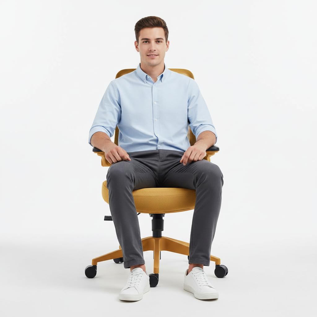 Sunaofe Resistance Ergonomic Office Chair with 135° Recline, 3D Armrests, Breathable Mesh & Adaptive Lumbar Support