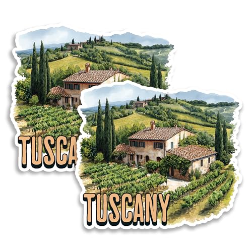 Imanes decorativos de vinilo Tuscany 4 pulgadas 2 unidades