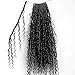 Pre-looped Crochet Locs with Human Hair Curls Dreadlocks Hair With Curly Human Hair End Soft Messy Boho Faux Locs for Women 22inch 72 Locs