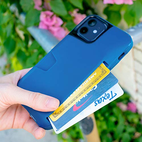 Image of Smartish iPhone 12 /12 Pro Wallet Case - Wallet Slayer Vol. 1 [Slim + Protective] Credit Card Holder (Silk) - Blues on The Green