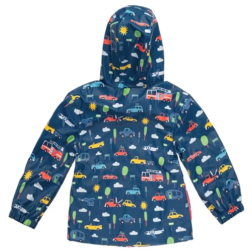 Image of Stephen Joseph, Boy Raincoat Waterproof Jacket Cotton Lined Hooded Outerwear for School Travel Sizes 2T-7 /8