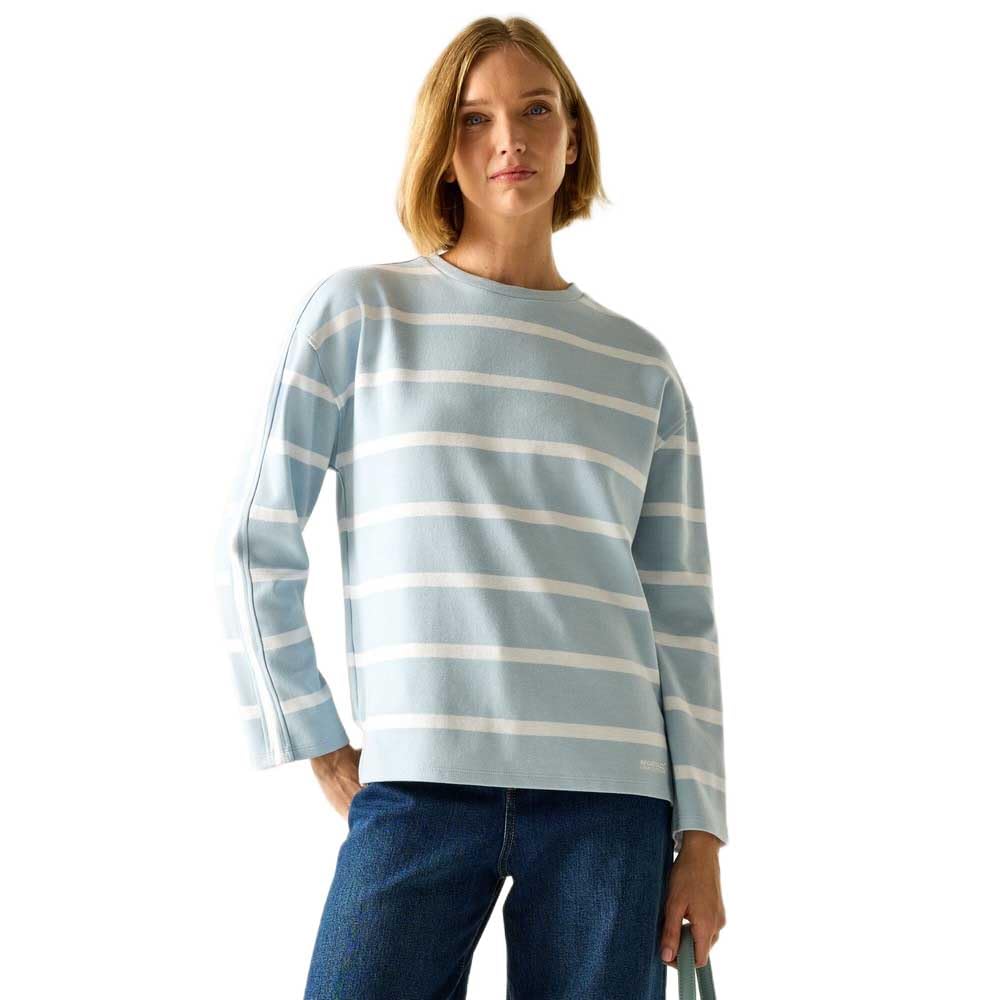Regatta - Women's Long Sleeve Top - Cotton/Polyester Blend - Light Blue - Size 16