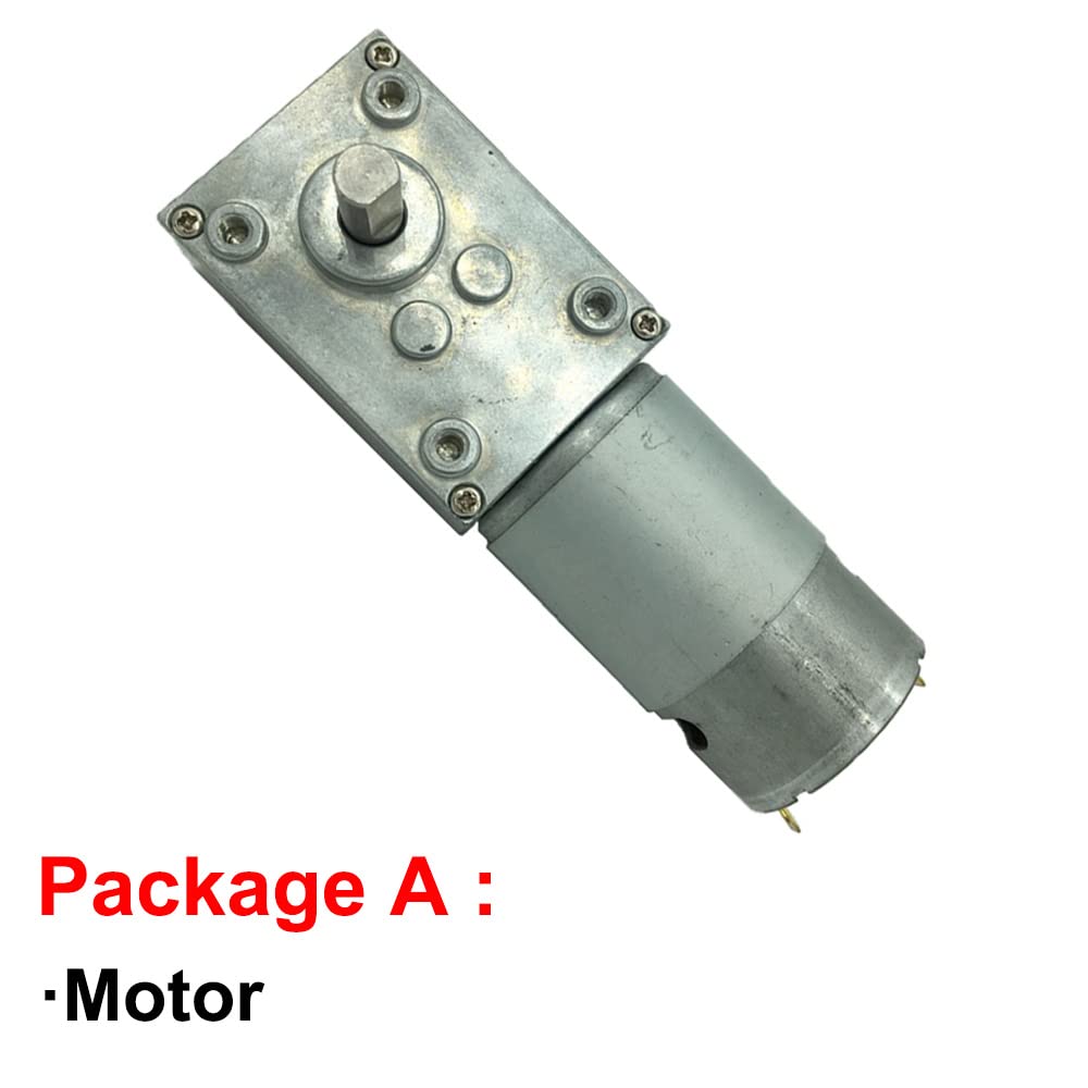 12-V-24-V-Hochleistungs-Gleichstrom-Schneckengetriebemotoren mit hohem Drehmoment und hoher Drehzahl im Gleichstrommotor mit selbsthemmender einstellbarer Drehzahl von 12 bis 470 U/min ( Size : 12v 47