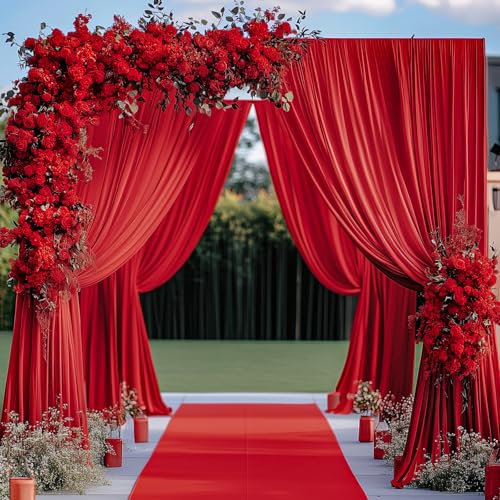 Cortinas de Fondo Rojo 10x12 ft para Fotografía miniatura 5