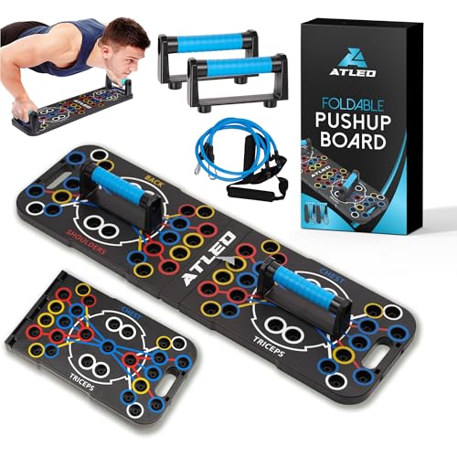 Planche de Pompe Musculation 12 en 1 Push Up Board Multifonction avec Poignées, Bandes, Antidérapants Musculation Homme/Femme, Calisthenics, Fitness Maison
