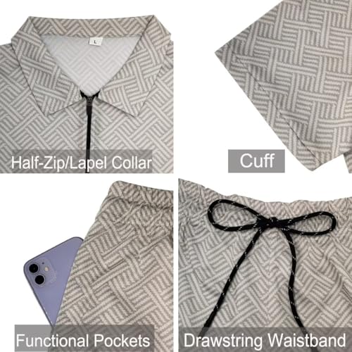 Men‘s Track Suits 2 Piece Summer Short Sets Outfits Fashion Polo Shirt Casual Short Sleeve and Shorts set4