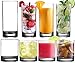 Kryllic Plastic Tumblers - Plastic Glasses - Plastic Cup Set of 8 - Clear Plastic Kitchen Cups - 4x16oz & 4x14oz - Plastic Drinking Glasses - AcrylicHighball Tumblers - Set of 8 Clear Reusable Cup