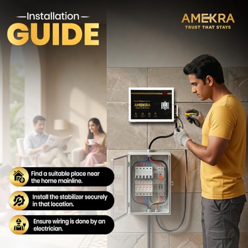 Image of 5 KVA 4000W Mainline Voltage Stabilizer for Single Phase Homes | 120V-280V Working Range | Digital Voltage Display | High-Low Cutoff Protection | 5 Year Warranty