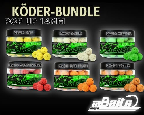 Angel-Berger Magic Baits Bait Bundle Pop Ups All in One Köderset Pop Up Boilies Sparpack Carp Hookbaits Floating Boilies – Bild 2