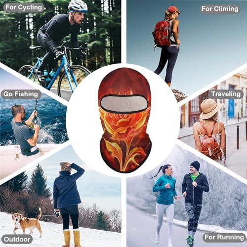 Balaclava Flame Rose para hombre y mujer, máscara facial con protección solar, transpirable y cubre toda la cabeza para senderismo, ciclismo, correr y conducir miniatura 6