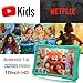 PRITOM 10 inch Kids Tablet Android 14 Tabletas 32GB, Quad-Core, 6000mAh, Large HD IPS Display, WiFi 6, Dual Camera, Bluetooth, Toddler Tablet for Kids Age 3+, Green