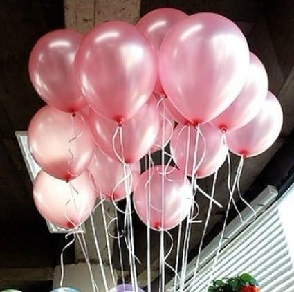 Lokman 12 Inch Metallic Pink Balloons, Holiday Party Balloons for Birthday, Baby Shower, Wedding, Halloween, Christmas, New Year Party Decoration,100 Piece (Pink)