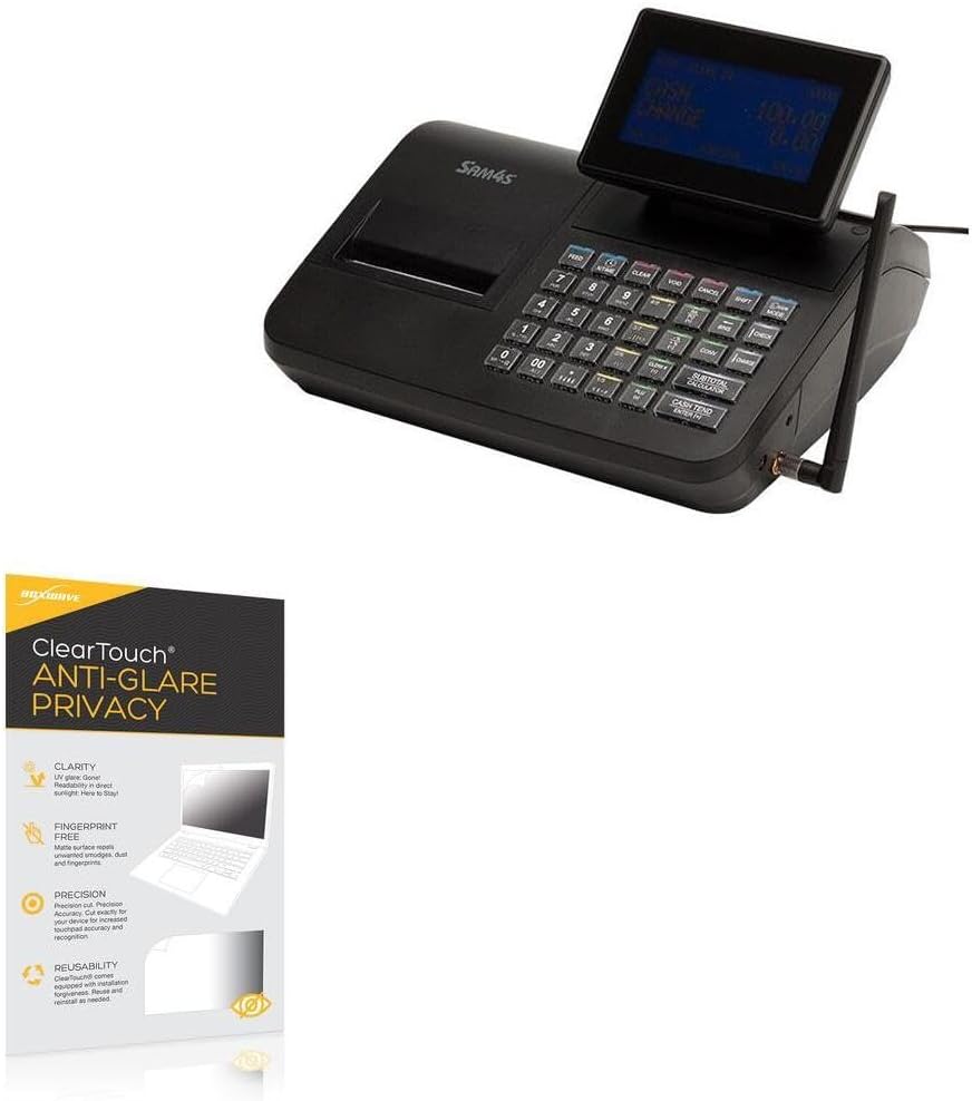 BoxWave Screen Protector Compatible With Sam4s ECR NR-300 - ClearTouch Anti-Glare Privacy (2-Pack), Privacy Screen Protector Flexible Film Anti-Glare