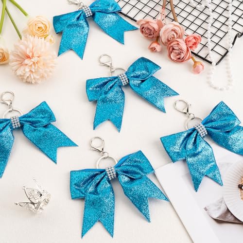 Porte-clés nœud strass pailletés pour adolescentes et softball