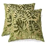 YogMukhi Leaf Throw Pillow Covers Set of 2 ,Velvet Leaf Pillow Covers, Modern Square Decorative Pill